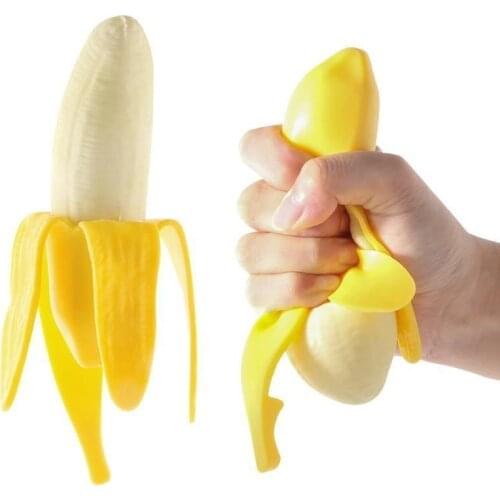 Squeeze Toy Creative Simulation Peeling Banana Decompression Toy Anti-stress Relieve Anxiety for Adult Gift for Friends