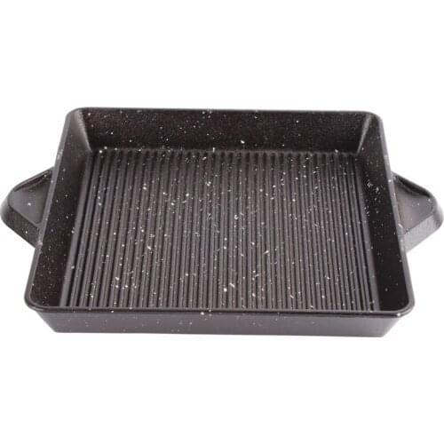 Korean electromagnetic oven barbecue dish household Japanese BBQ griddle plate pot cast iron steak cooking bareware tray