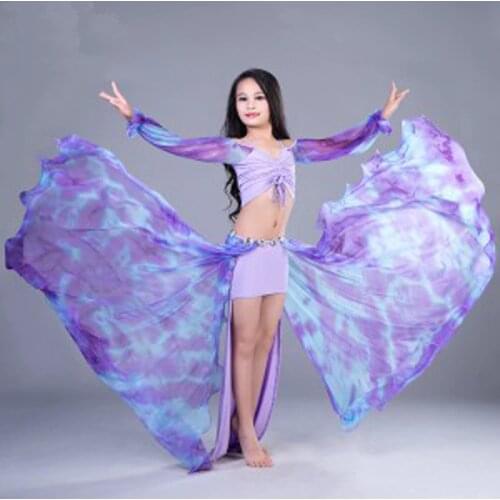 New 2018 Kids/Child Oriental Dancing Costumes Clothes sexy Tops+Skirt 2pcs/set Belly Dance Performance practice Suits