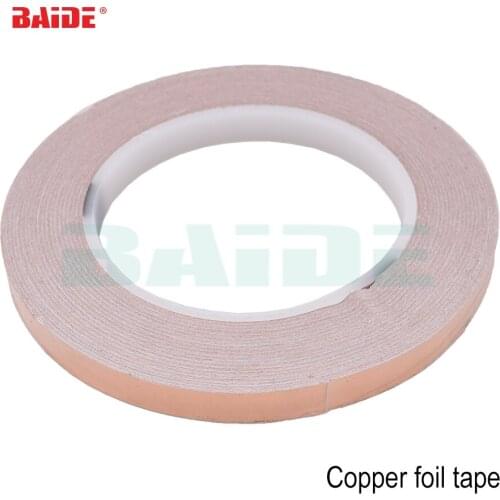 30-60mm*50m(0.05mm Thick) Copper Tape Foil One Side EMI Shielding Guitar Slug Snail Barrier Single Conductive Copper Foil