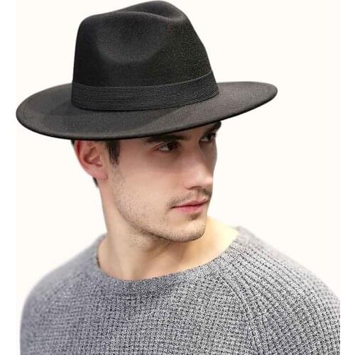 Fashio Wide Brim 8CM Felt Jazz Fedora Hats WIth Black Ribbon Bow Decor Women Unisex Wide Brim Panama Party Trilby Cowboy Cap