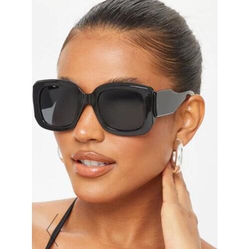 Fashion New Black Square Sunglasses Women 2021 Brand Design Big Frame Retro Gradient Sun Glasses Men Cycling Colorful Goggles