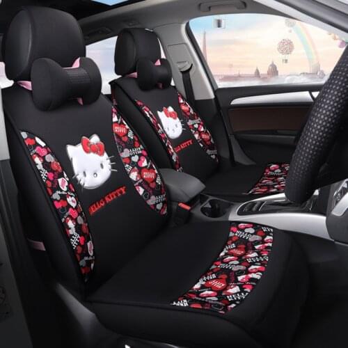 Cartoon Car Seat Covers Cute Car Seats Cushions Set Four Seasons Auto Cushion Universal for All Cars Styling Girls Accessories