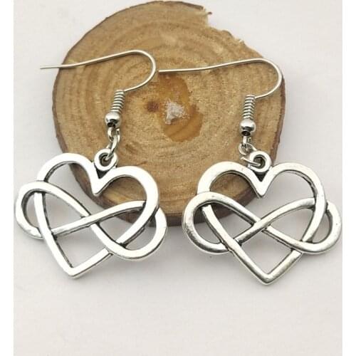 New earring 1 pair heart infinity love forever Pendants earring Women Earrings