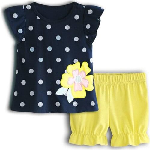 New Summer Pyjamas Cotton Pajamas Set For Baby Girls Homewear Clothes Pijama Infantil Kids Boys Sleepwears 0-2Y