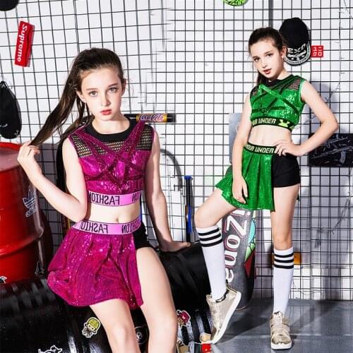 New Girls Clothes Female Children Ds Jazz Dance Costume Hip Hop Modern Hip-hop Student Performance Clothing Korean