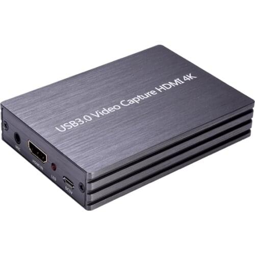 USB3.0 4K 60Hz Video Capture Card HDMI to USB 3.0 Dongle Game Streaming Live Stream Broadcast with MIC 3.5mm Gamepad Audio input