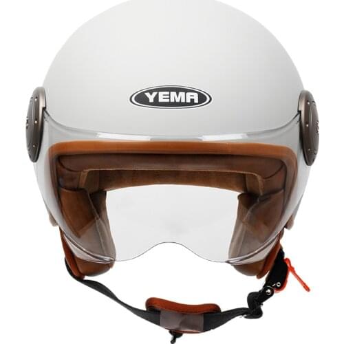 YEMA Half Helmets 3/4 Crash helmet Moto safety helmet for adults motorcycle riding Cycling road ski electric scooter helmet