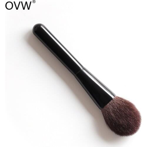 OVW Black Big Powder Super Soft Highlight Single Makeup Brushes Wood handle Professional Goat Hair Cosmetci brushes DLH02