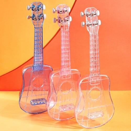 Transparent Ukulele Portable Adults Children Practice Acoustic Carbon Fiber Guitar Concert Guitarra Musical Instruments DG50JT