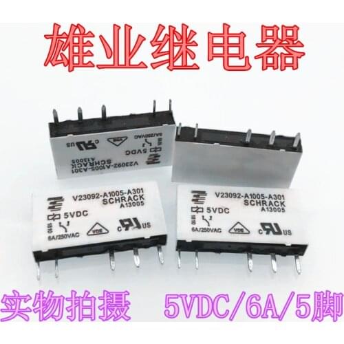 Relay v23092-a1005-a301 5VDC / 6A 5 pin