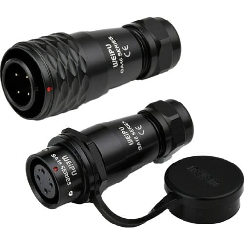 SA1610+SA1611 M16 Waterproof Wire Cable Connector 2 3 4 5 7 9 10 Pin Push-pull Self Quick Lock Aviation Male Plug Female Socket