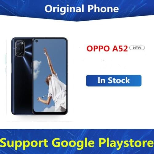 Original Oppo A52 4G LTE Mobile Phone Snapdragon 660 Android 10.0 6.5" IPS 2400X1080 8GB RAM 128GB ROM 5 Cameras Fingerprint