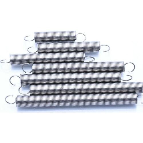 2pcs Extension Spring Hook End Wire Diameter 0.5mm Length 150mm 160mm 180mm 200mm Out Diameter 3mm 4mm 5mm 6mm