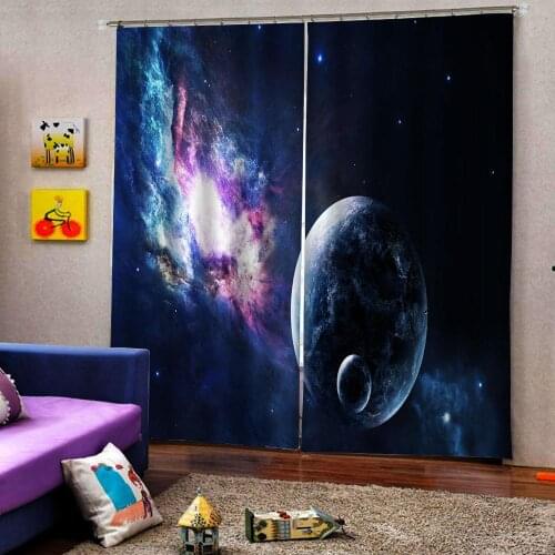 Blackout curtain 3D Curtains Living Room Bedroom Drapes Cortinas Customized size black star curtains
