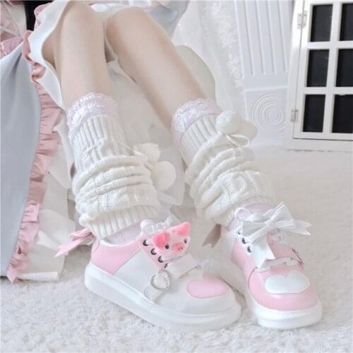 Lolita Ankle Boots For Women Autumn Winter Women Sneakers Casual Woman Lolita Shoes Pink Blue Panda Women Boots Pu Leather