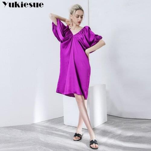 Rayon silk Tunic Dress Female V Neck High Waist Patchwork Slim Bodycon Midi Long Dresses Spring backless sexy Elegant Clothing