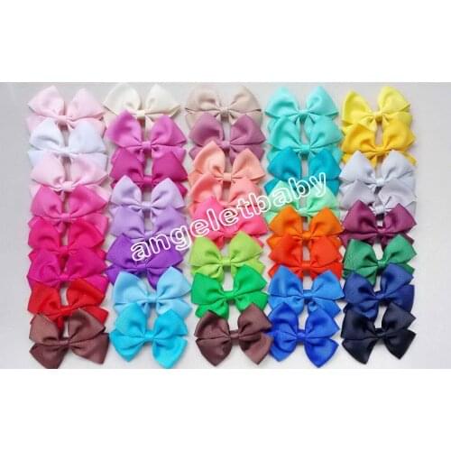 100pcs Boutique Girls Ribbon Hair Bows clips Cheerleading Bow Accessories hairpin kids hair band flower HD3437