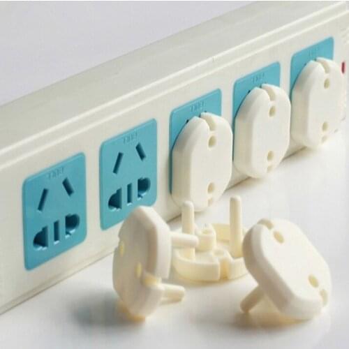 100PCS Euro Standard Children Electrical Safety Protective Socket Cover Cap Two Phase Baby Security TRQ0136