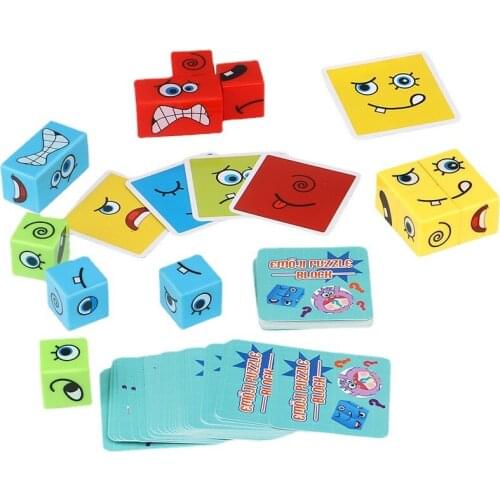 2-4 Players Expression Puzzles Face Changing Logical Thinking Training Building Blocks Montessori Educational Toys For Children