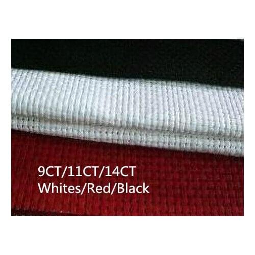 200X150cm Cross Stitch Wholesale Price First Classical Aida Cloth 9CT OR 11CT OR 14CT Fabric Whites or Red or Black Canvas