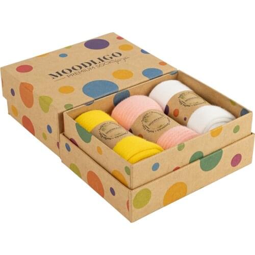 Womens Bamboo Tennis Socks - Yellow Pink White 3 Pack