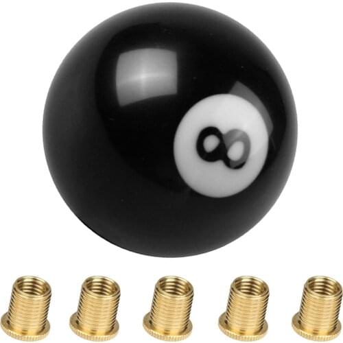 8 Billiard Manual M12*1.25mm Gear shift Lever Knob with M10x1.5 Insert Nuts