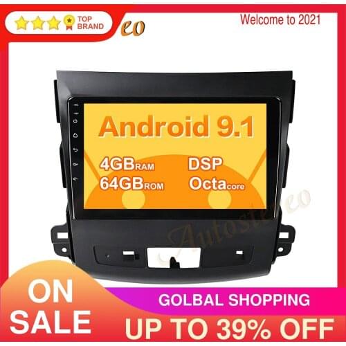 Android 9.1 4G Car GPS Navigation Multimedia Player For Auto Mitsubishi Outlander 2006-2012 Headunit Radio Tape Recorder IPS DSP