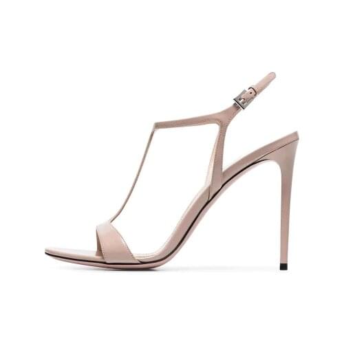 Pointed Sandals Stiletto Super HigH Heels Ankle Strap Leather Sandals Woman Peep-toe Pumps Shoes Womens Summer Fashion 2022