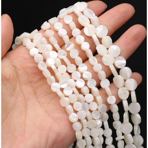New Style Natural White Shell Seawater Bead Round Loose Beads For DIY Jewelry Making Bracelet Earring Necklace Accessory