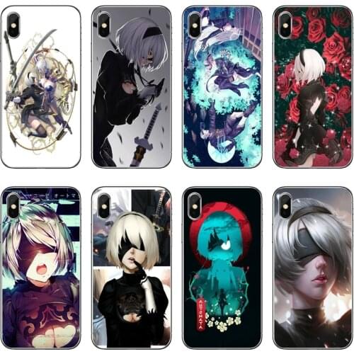 NieR Automata Anime girl 2B Soft Cover Case For Samsung Galaxy A71 A70 A60 A51 A50 A41 A40 A31 A30 A20E A21S A12 A10 A7 A5 A3