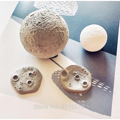 3d simulation lunar mold molds for plaster epoxy resin cosmic crater clay mold astronaut crafts silicone mold diy gift