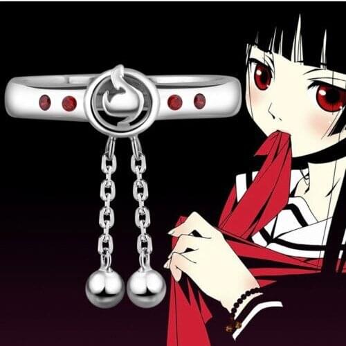 HELL GIRL Jigoku Shojo Enma Ai Anime Adjustable 925 Sterling Silver Ring Cosplay