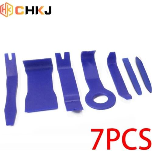CHKJ 7PCS/Set Auto Car Door Navigation Radio Modification Disassembly Tool Anti-Scratch Plastic Skid Plate Tools