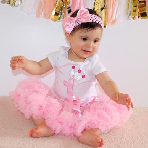 3pcs Tutu Skirt Clothing Sets Baby Girls Romper Pettiskirt Tulle Skirts Clothes Infant Jumpsuit Princess Birthday Party Costumes