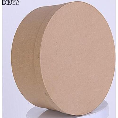 Large Size Kraft Paper Round Gift Box Party Promotion Flower Candy Clothing Packaging Decoration Cardboard Gift Box