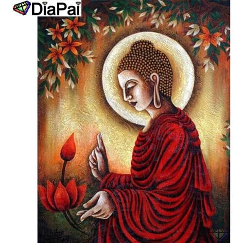 DIAPAI Square/Round Drill 5D DIY Diamond Painting "Religious Buddha" Embroidery Cross Stitch Full Rhinestone Decor A25200