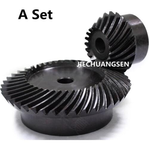 A Set 1.5Modulus 2M 2.5M 15Teeth 30T 45T 60T 36T Precision Helical Bevel Gear Ratio 1:2 High Frequency Hardening 45# Steel