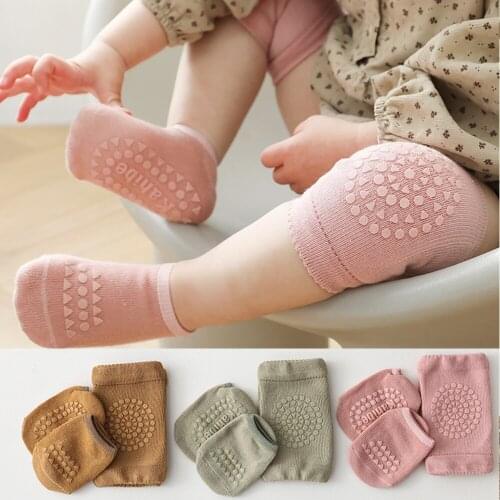 Summer Baby Knee Pad Socks Set Childrens Kneecap Non-Slip Toddler Crawling Sports Protector for Girls Boys