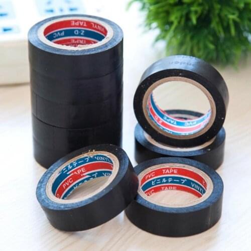 New 6M Black Electrician Wire Insulation Flame Retardant Plastic Tape PVC Waterproof Tape Heat-resistant Plastic Adhesive Tapes