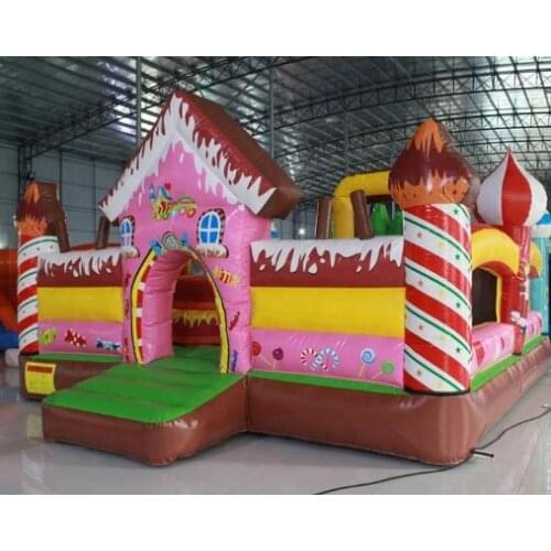 Outdoor commercial inflatable bouncy castle, candy inflatable jumping castle for amusement park