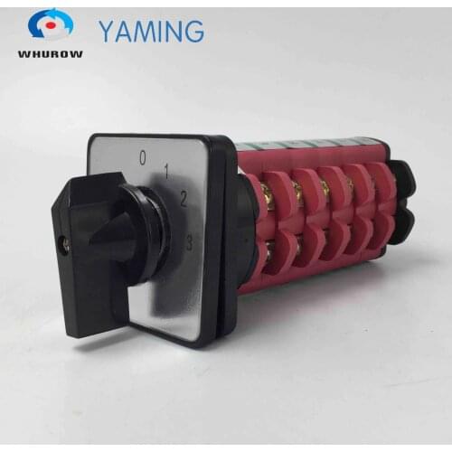 Electric welding machine switch Multi-step 0-3 position 6 poles 40A AC380V manual transfer selector rotary switch