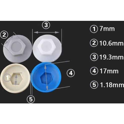Plastic Hexagon Head Cover Parts Hexagonal Dustproof Waterproof Rustproof Cap
