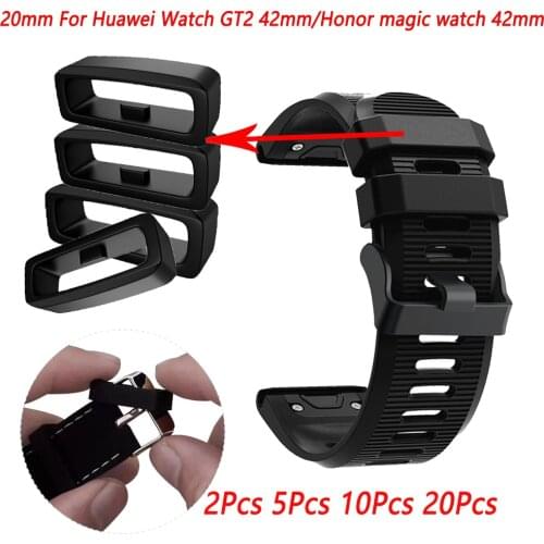 Soft Silicone Ring Replacement Band Keeper For Huawei Watch GT2 42mm/Honor Magic Watch 42mm WristStrap Wristband Rubber Loop