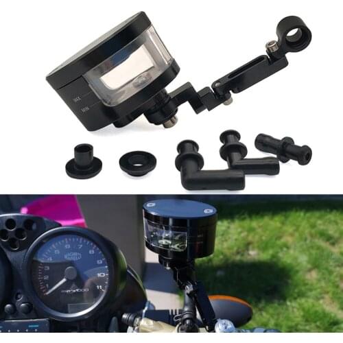 CNC Motorcycle Brake Fluid oil Reservoir Cup tank +support bracket For Honda CB1100 GIO CRF1000L AFRICA TWIN CBF 1000 CB600F