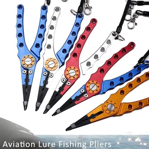 Aluminum Alloy Fishing Plier Split Ring Cutter Fishing Holder Tackle Multifunctional Line Cutter Hooks Remover Fishing Tool