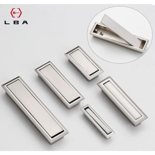 Modern Furniture Cabinet Hardware Handle Zinc Alloy Tatami Bedroom Indoor Sliding Door Handle Silver Cabinet Pulls Handles