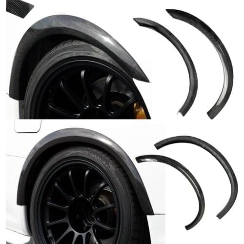Car Styling For Nissan R34 GTR Superior AC Style Carbon Fiber Fender Flares 4pcs Glossy Fibre Finish Wheel Arch Body Kit Trim