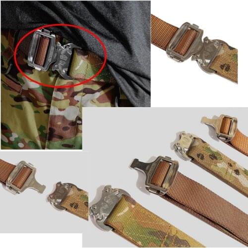 1.75 Inch Tactical CS Outdoor Military Army Fighter Belt Stainless Steel Buckle Camouflage Hunting Shooter Belt