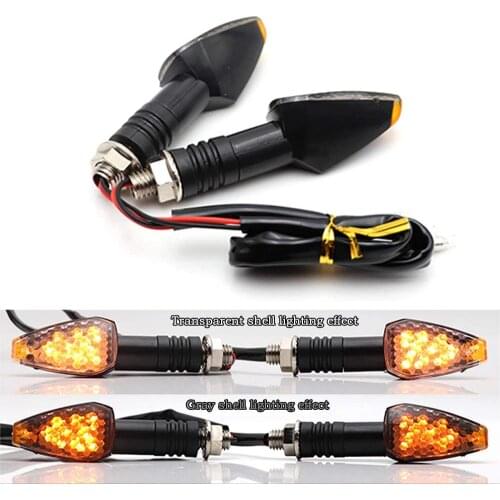 2Pcs Universal Motorcycle Arrow Turn Signal Light LED Indicator Blinker Lamp for BWM Yamaha Kawasaki Suzuki Motorbike 12V